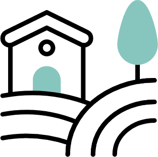 Icone village &eacute;tape